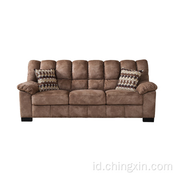 Sectional Fabric Sofa Set Tiga Seater Ruang Tamu Mebel Sofa